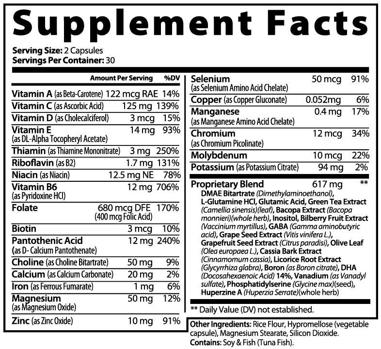 Bulkd Brain & Focus Formula (60 Capsules)