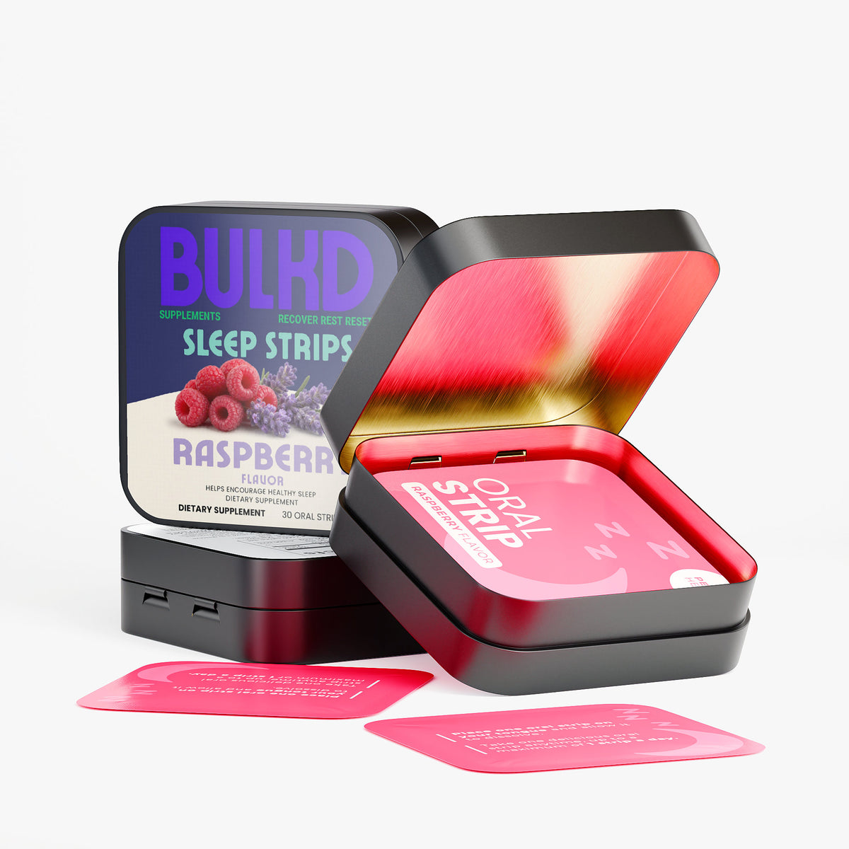Bulkd Sleep Strips Raspberry (30 Servings/Strips)