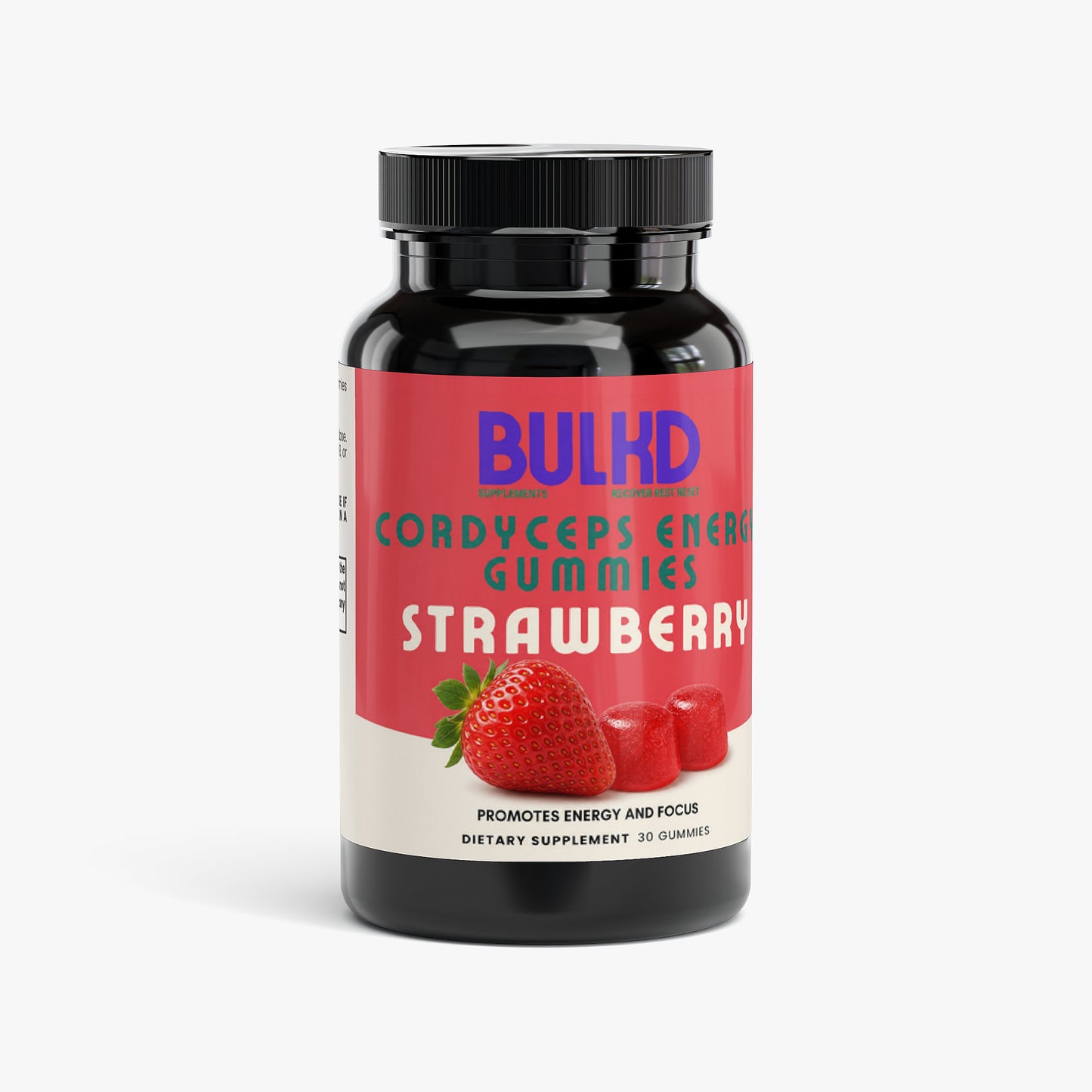 Bulkd Cordyceps Energy Gummies (Strawberry) (30 Gummies)
