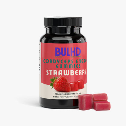 Bulkd Cordyceps Energy Gummies (Strawberry) (30 Gummies)