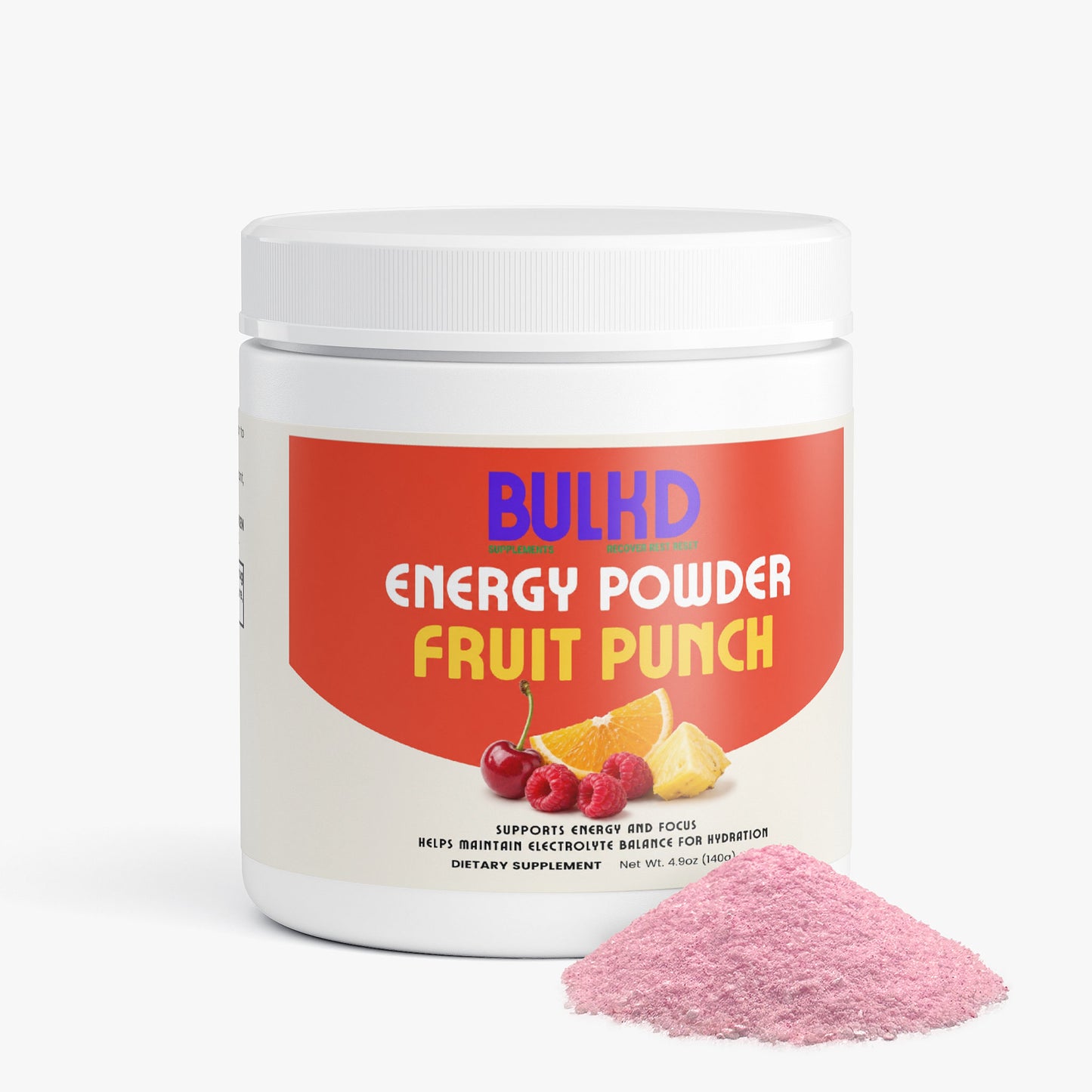 Bulkd Energy Powder (Fruit Punch) (20 Servings)